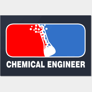 Chemical Engineer League White Text Posters and Art